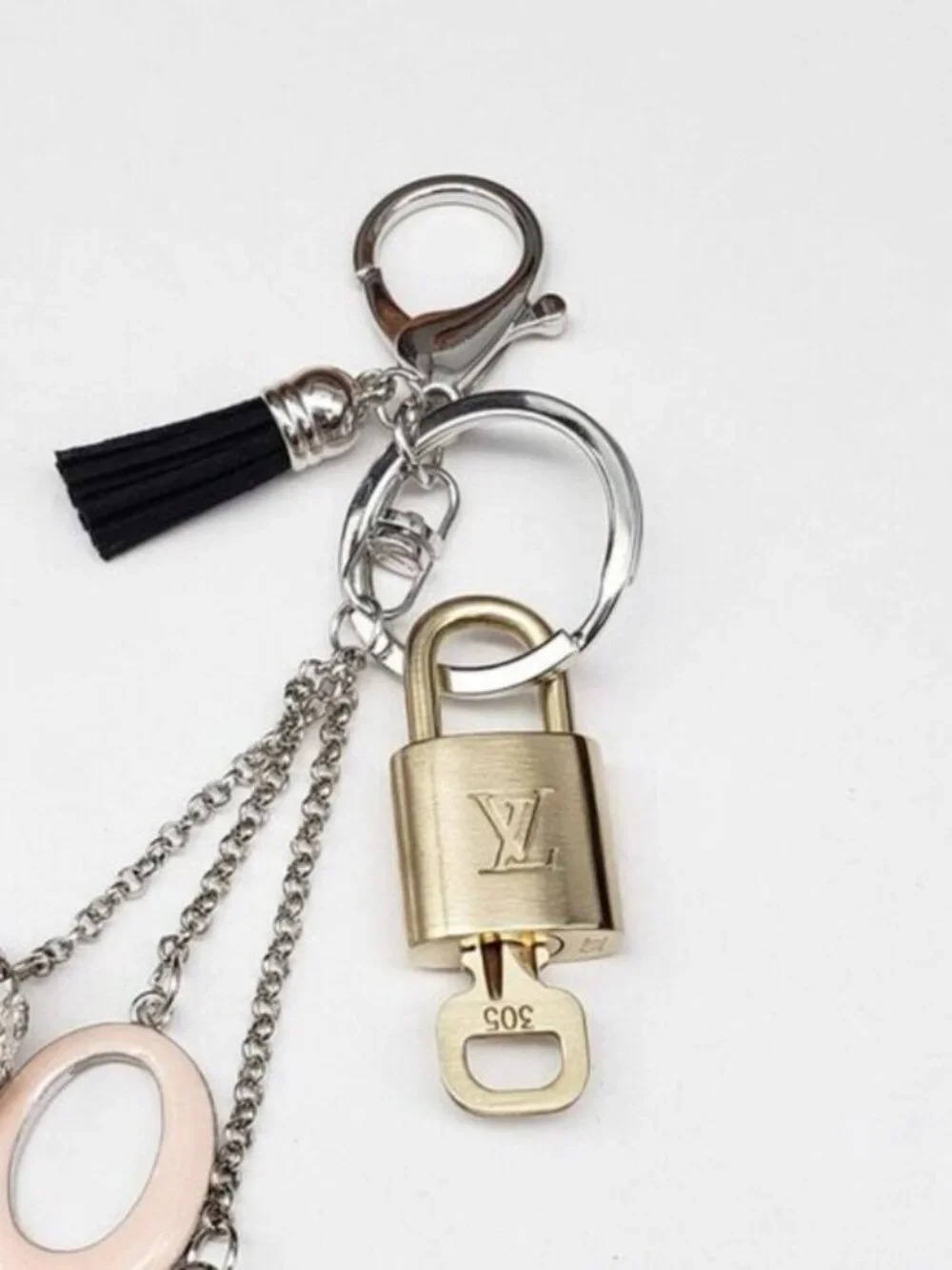 Louis Vuitton Gold Padlock 🔒 Key Set Authentic LV w/ Unbranded Flower Keychain